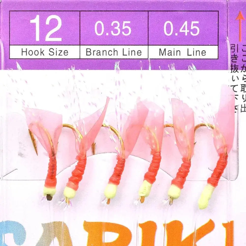 China China Size 12 5 Packs Sabiki rigs Bionic Fish Skin Sea Bait Artificial Feather Barbed String Hook with Luminous Beads Fishing tackle Pesca