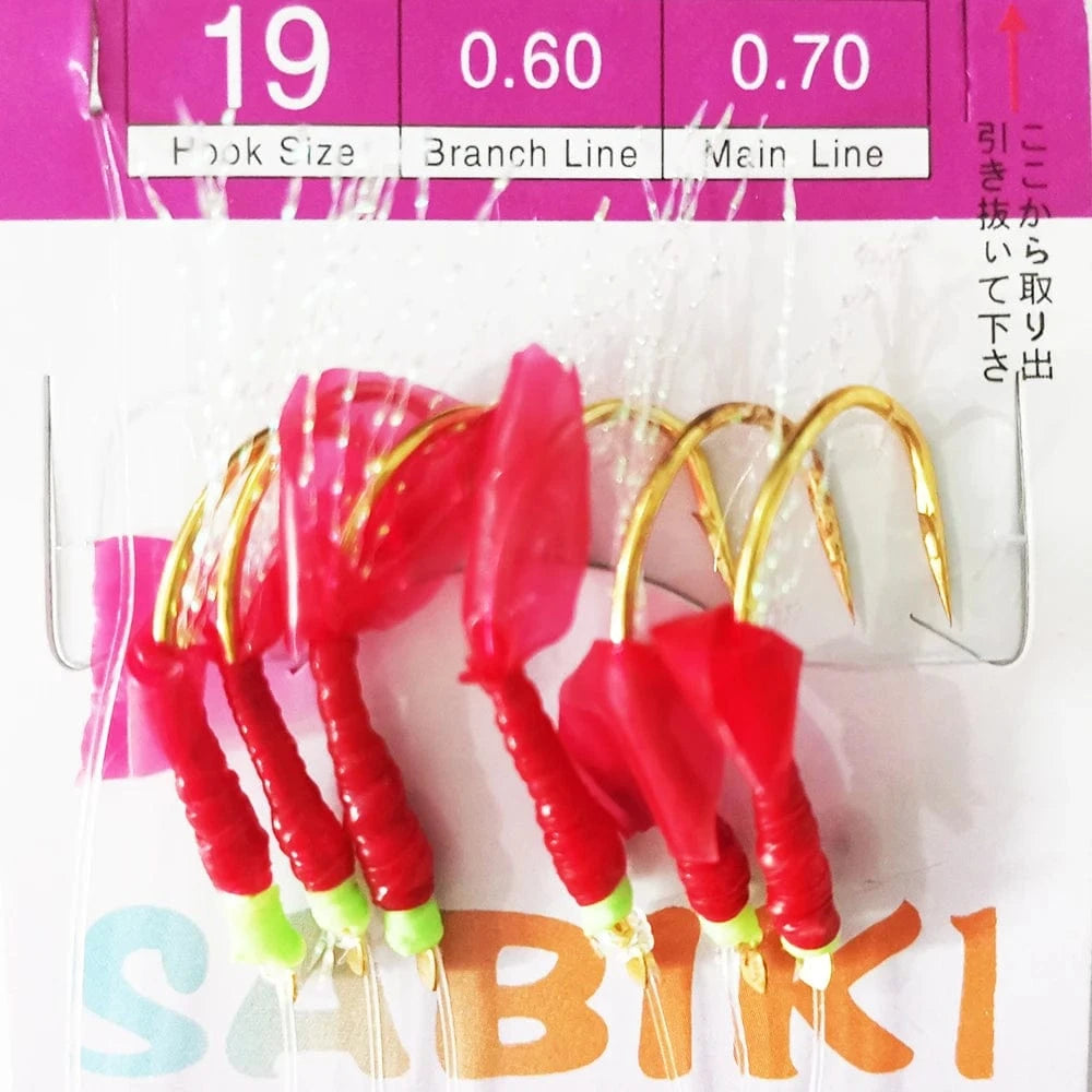 China China Size 19 5 Packs High Quality Sabiki Sea Fishing Lures Rigs Hooks Saltwater Soft Fishing Lure Tackle For Big Game de pesca