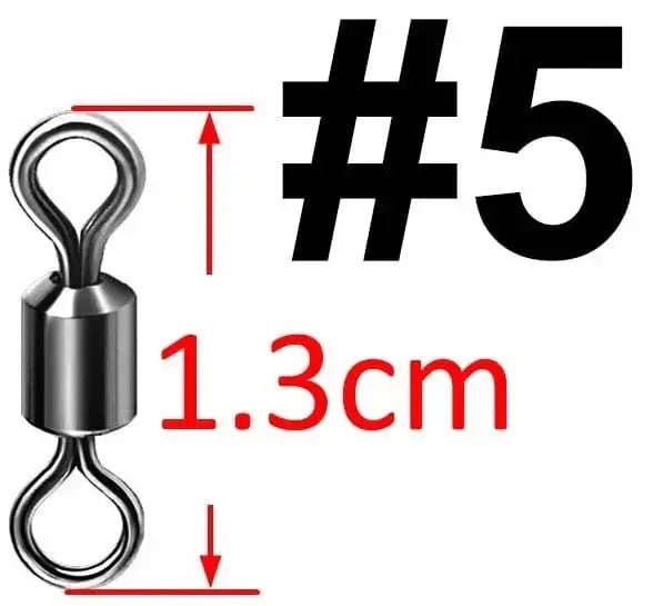 China China size 5 50 pcs Bearing Swivel Fishing Connector Stainless Steel Carp Fishing Accessories Snap Fishhook Lure Solid Ring Swivel Tackle