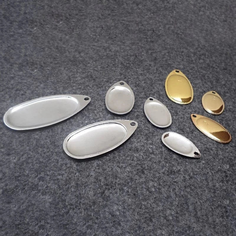 China China sliver xs 10pcs Nickel Plating Steel Colorado Spinner Smooth Buzz Blades Finish For Spinner baits Fishing Lure Making Parts Component