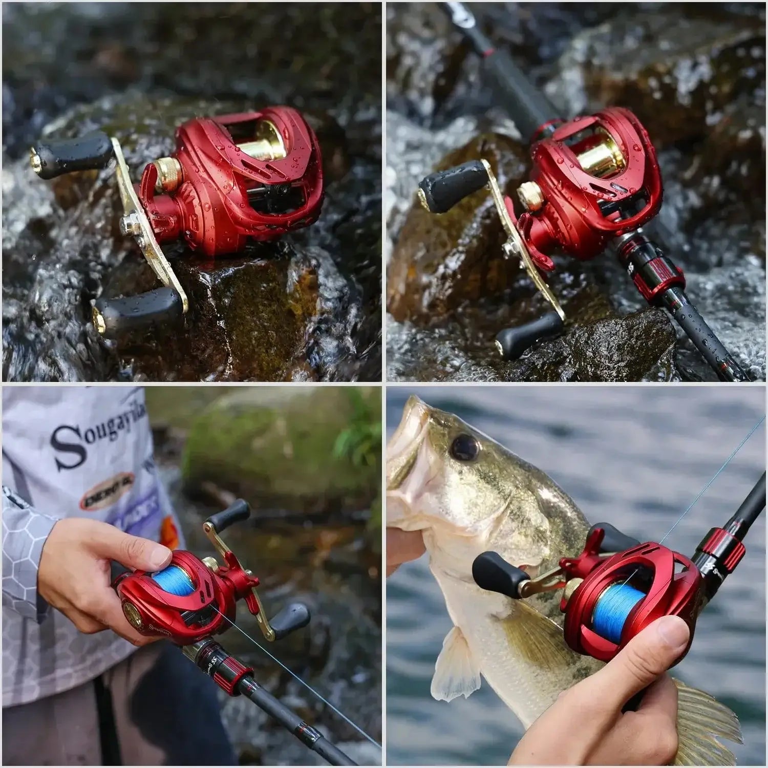 China China Sougayilang Baitcasting Fishing Reel 7.2:1 High Speed Gear Ratio Max Drag 10kg Casting Reel for Bass Pike Fishing Tools