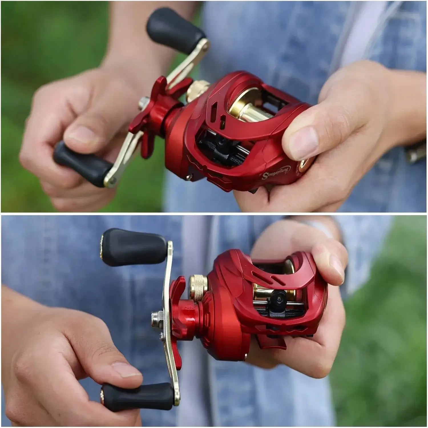 China China Sougayilang Baitcasting Fishing Reel 7.2:1 High Speed Gear Ratio Max Drag 10kg Casting Reel for Bass Pike Fishing Tools