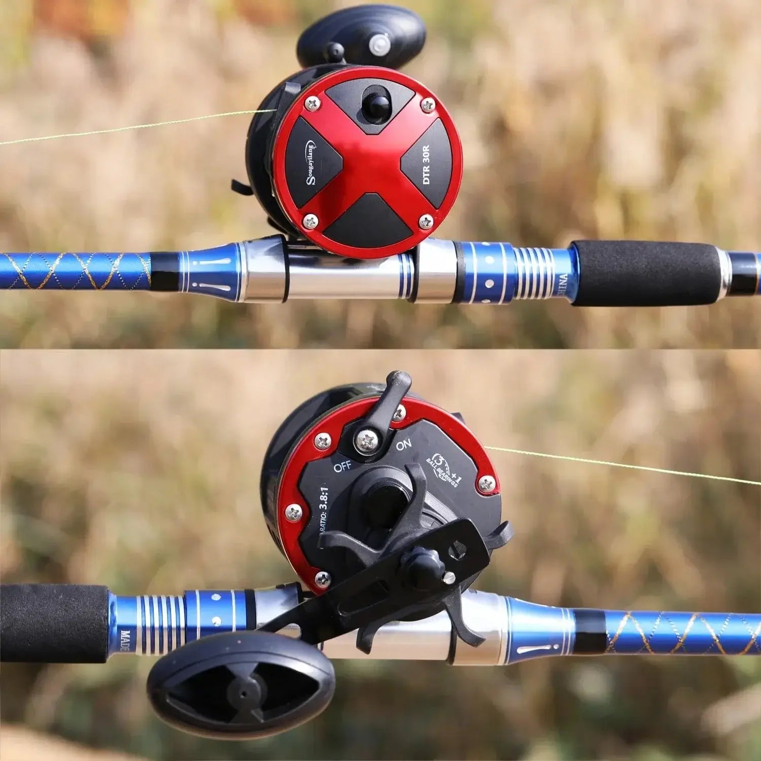 China China Sougayilang baitcasting reel Trolling Drum Fishing Reels Left/Right Hand 3+1BB Trolling Drum Fishing Reel  Max Drag 28kg Pesca