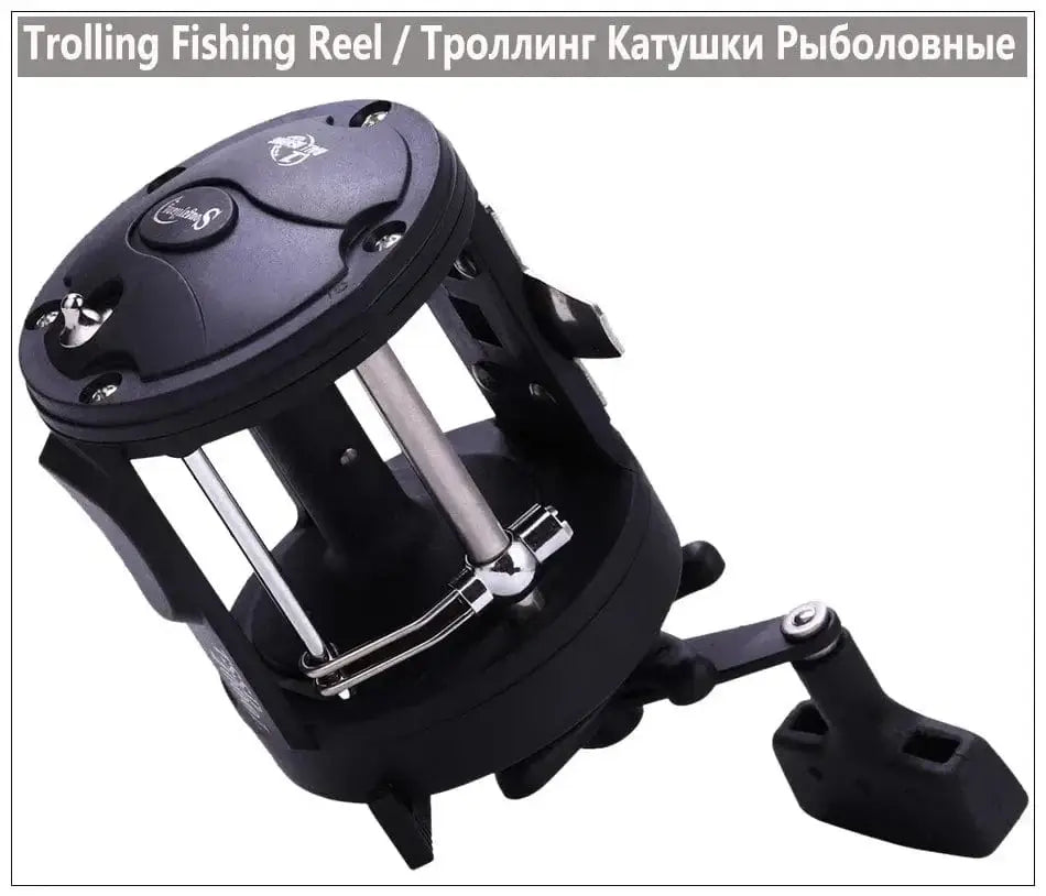 China China Sougayilang DTR-30 Trolling Drum Fishing Reels 3+1BB Left/Right Hand Saltwater Trolling Drum Fishing Reel Max Drag 28kg Pesca