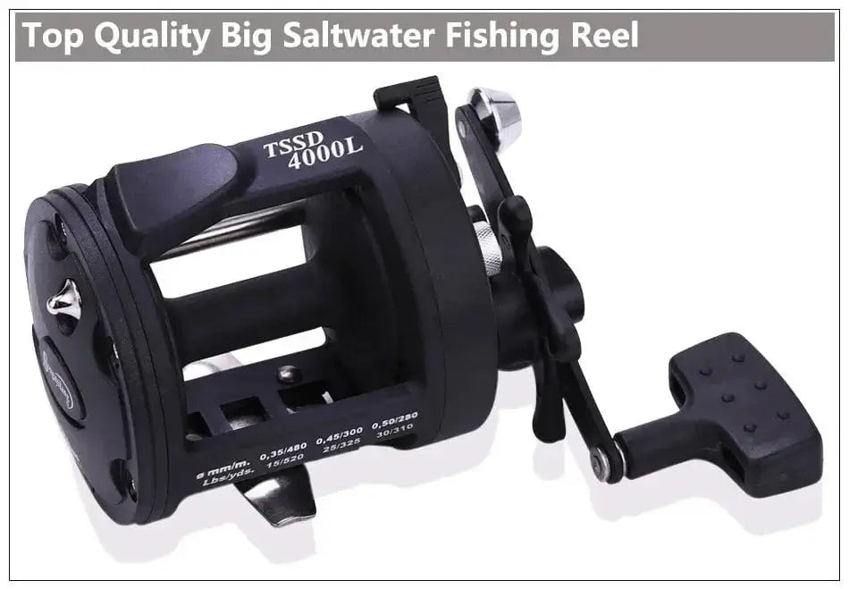 China China Sougayilang DTR-30 Trolling Drum Fishing Reels 3+1BB Left/Right Hand Saltwater Trolling Drum Fishing Reel Max Drag 28kg Pesca