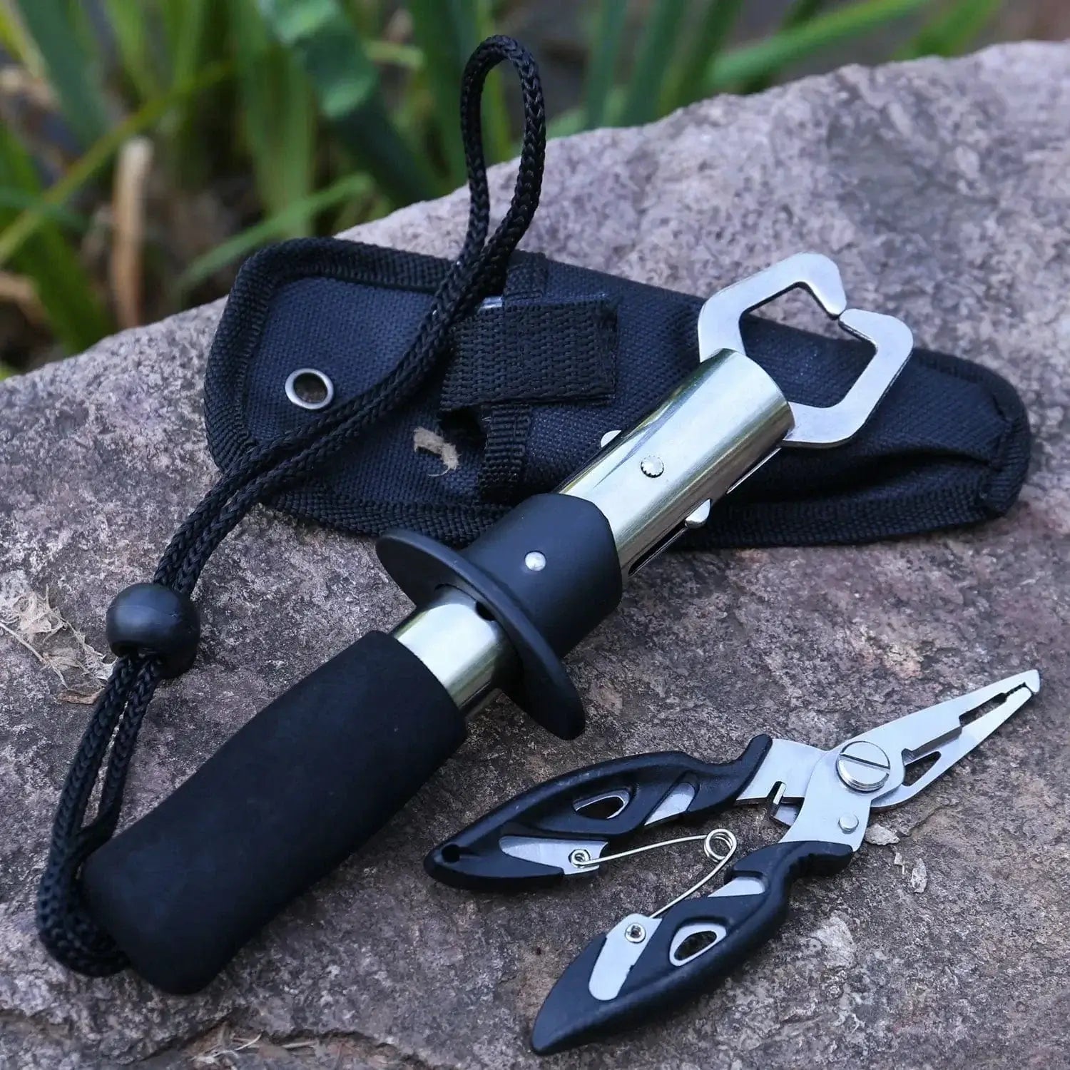 China China Sougayilang Fishing Pliers Fish Grip Tools Saltwater Resistant Aluminum Pliers EVA Handle Split Ring Hook Remover Pesca