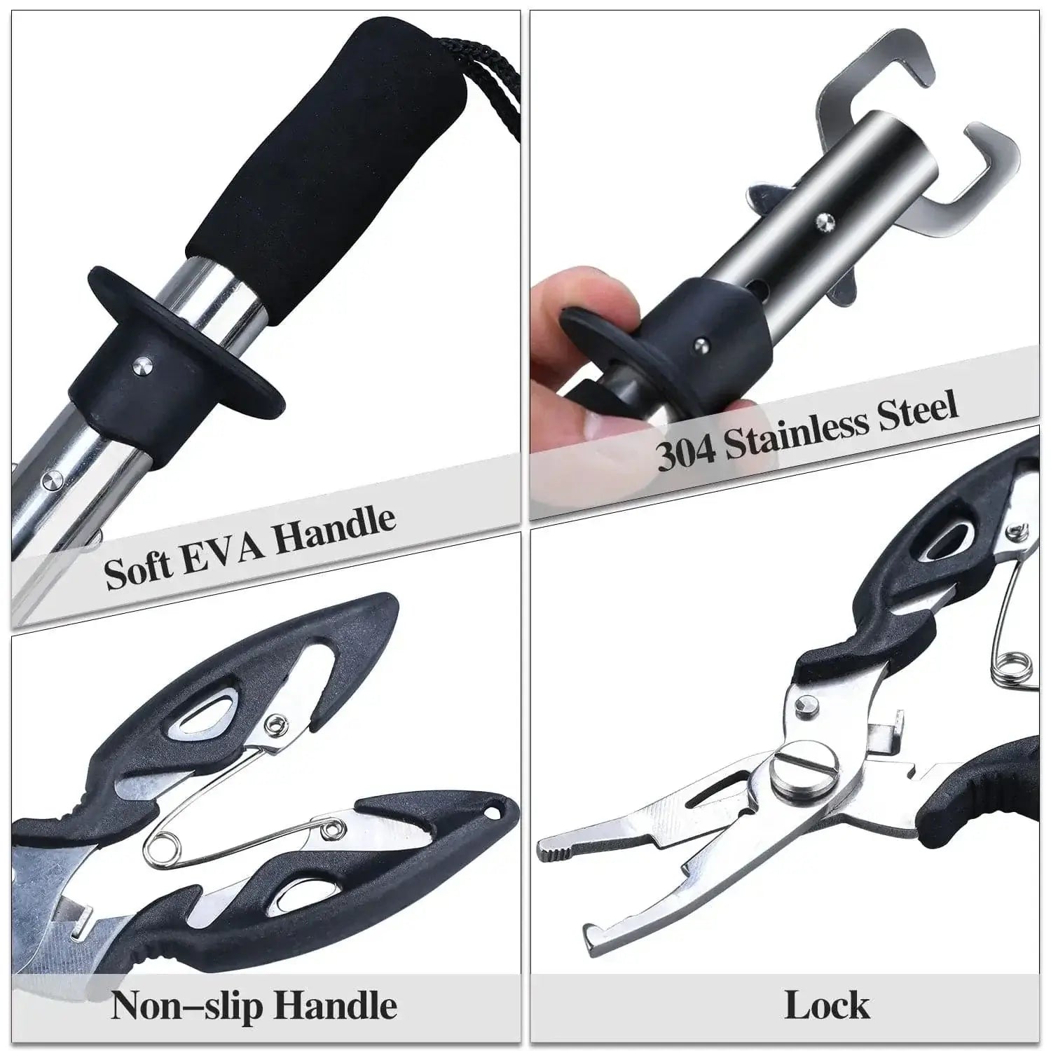 China China Sougayilang Fishing Pliers Fish Grip Tools Saltwater Resistant Aluminum Pliers EVA Handle Split Ring Hook Remover Pesca