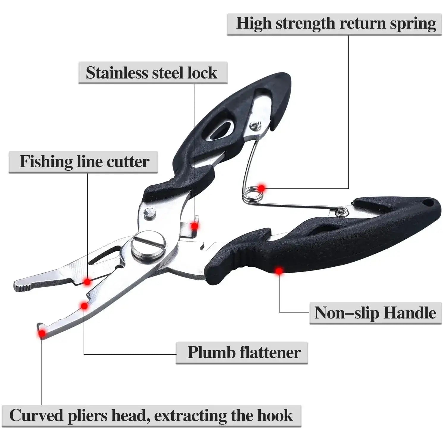 China China Sougayilang Fishing Pliers Fish Grip Tools Saltwater Resistant Aluminum Pliers EVA Handle Split Ring Hook Remover Pesca