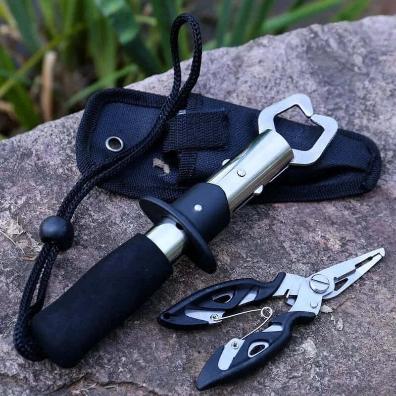 China China Sougayilang Fishing Pliers Fish Grip Tools Saltwater Resistant Aluminum Pliers EVA Handle Split Ring Hook Remover Pesca