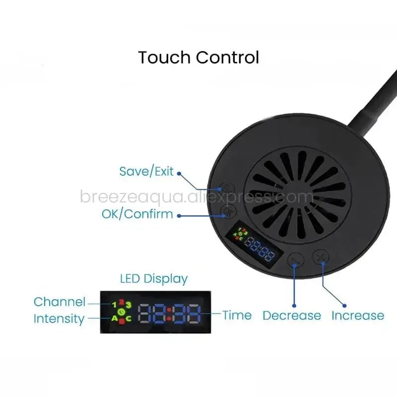 China China Spectra Aqua Knight V2 36W Full Spectrum Touch Control Built-in Timer Marine Coral Reef Saltwater Fish Tank Aquarium LED Light