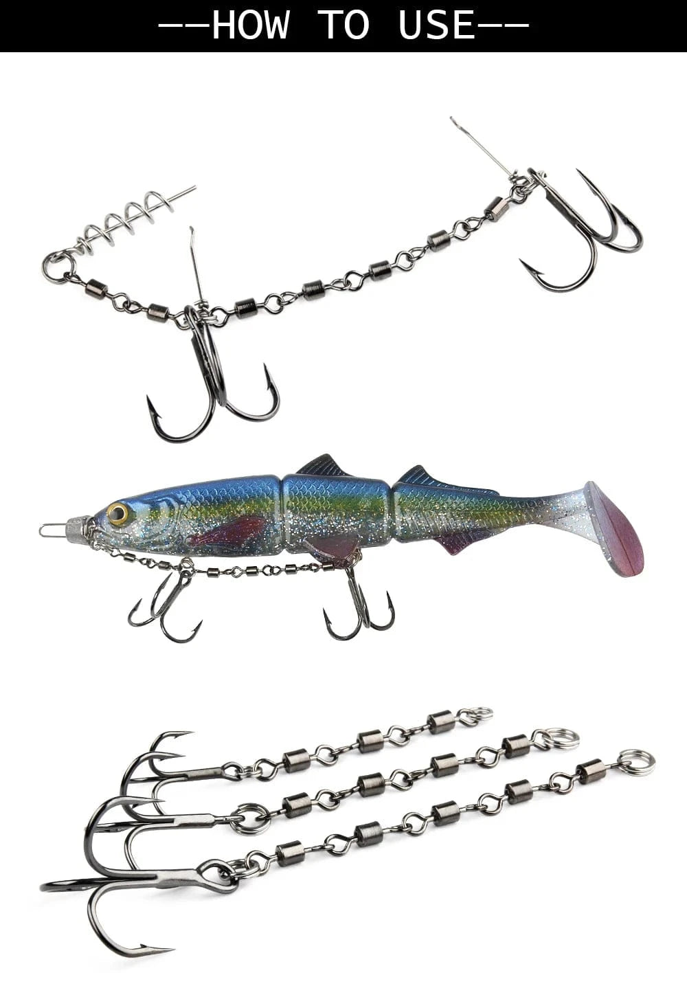 China China Spinpoler 3 4 5 Joint Fishing Swivels Copper Body with Stainless Steel for Saltwater Sea Fishing Stinger Hooks Accessories