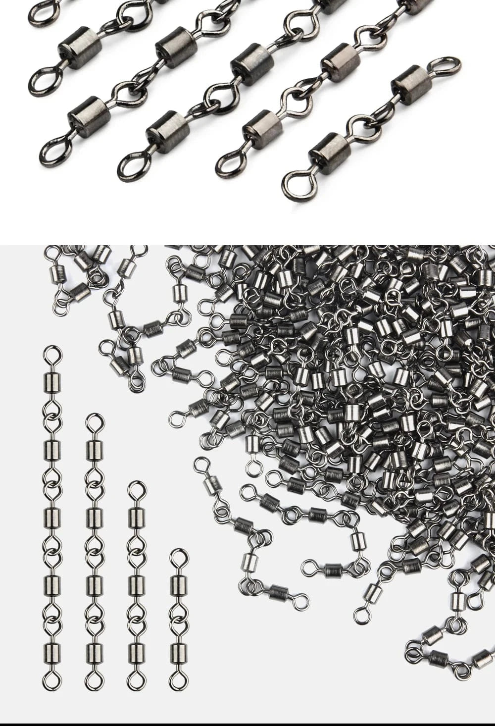 China China Spinpoler 3 4 5 Joint Fishing Swivels Copper Body with Stainless Steel for Saltwater Sea Fishing Stinger Hooks Accessories