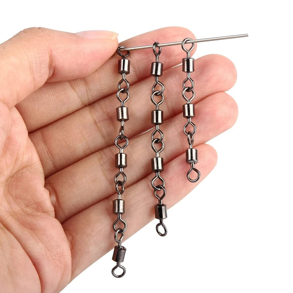 China China Spinpoler 3 4 5 Joint Fishing Swivels Copper Body with Stainless Steel for Saltwater Sea Fishing Stinger Hooks Accessories