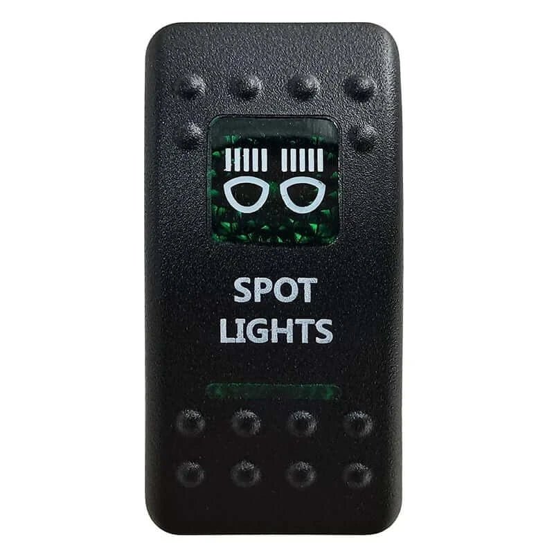 China China Spot Lights Green Led Light Bar Rocker Switch SPST 5Pins/DPDT 7Pins For Car Marine Boat IP68 NARVA Carling ARB Auto Parts Camper Replacement