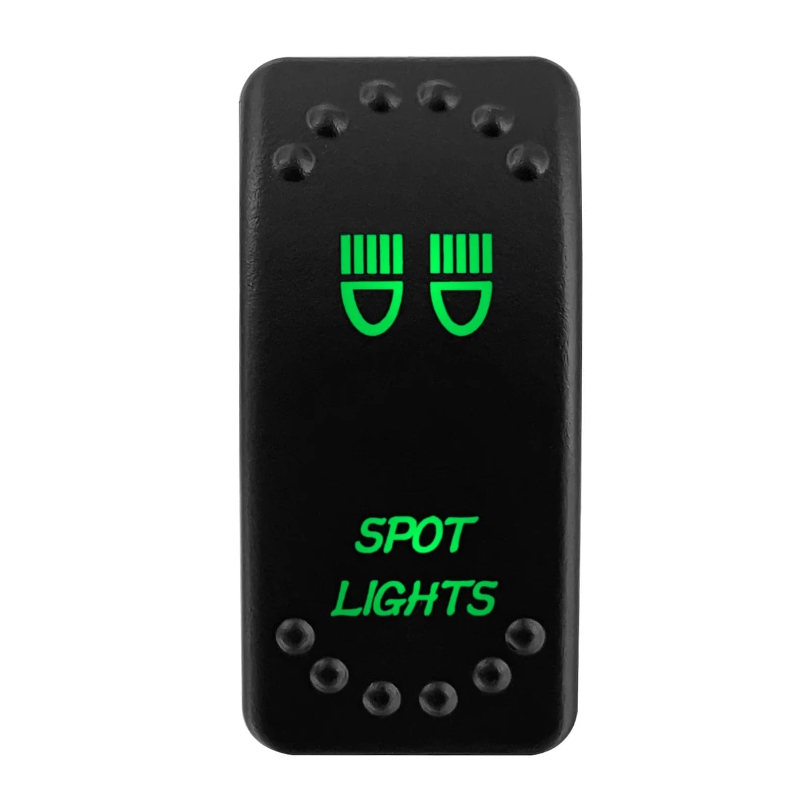 China China SPOT LIGHTS Waterproof Green Led Car Rocker Switch On Off 12V 20A Washer Wiper Momentary Toggle Switch For Marine Boat ATV RZR RV Autosteer
