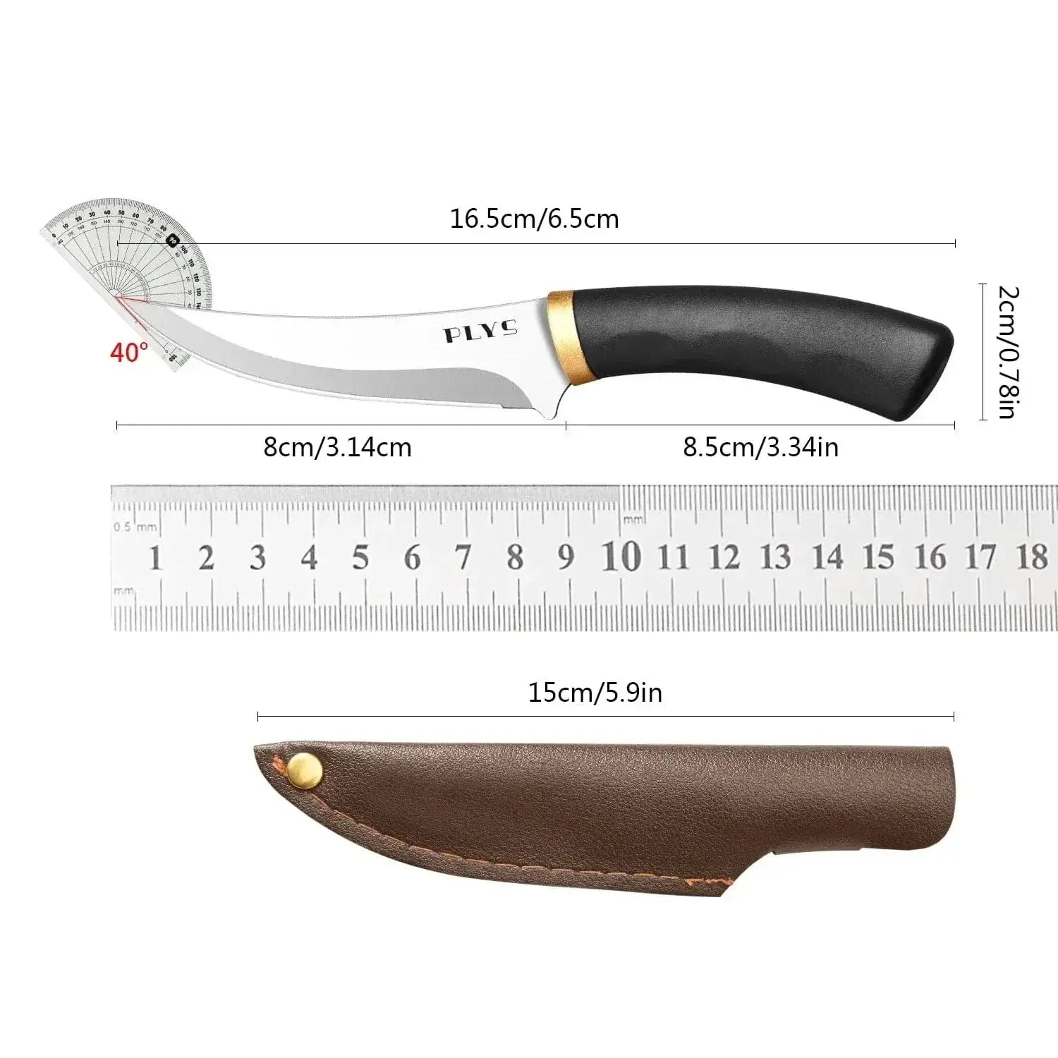 China China Stainless Steel Boning Knife Carrying Portable Outdoor Knife Barbecue Meat Cleaver Fishing Knife Paring Knife Camping Hunting