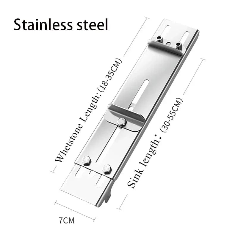 China China Stainless steel D / as picture show 30-45cm Sink Bracket Sharpening Stone Holder Base Adjustable Knife Sharpener Metal Whetstone Grinder Kitchen Wet Chisel Pedestal