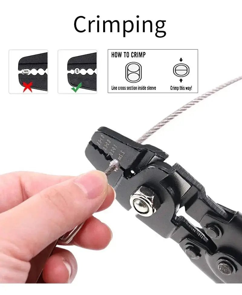 China China Stainless Steel Fishing Pliers Wire Rope Crimping Tool with 150Pcs Ferrule Crimping Loop Kit for Crimpers & Crimping Sleeves Kit