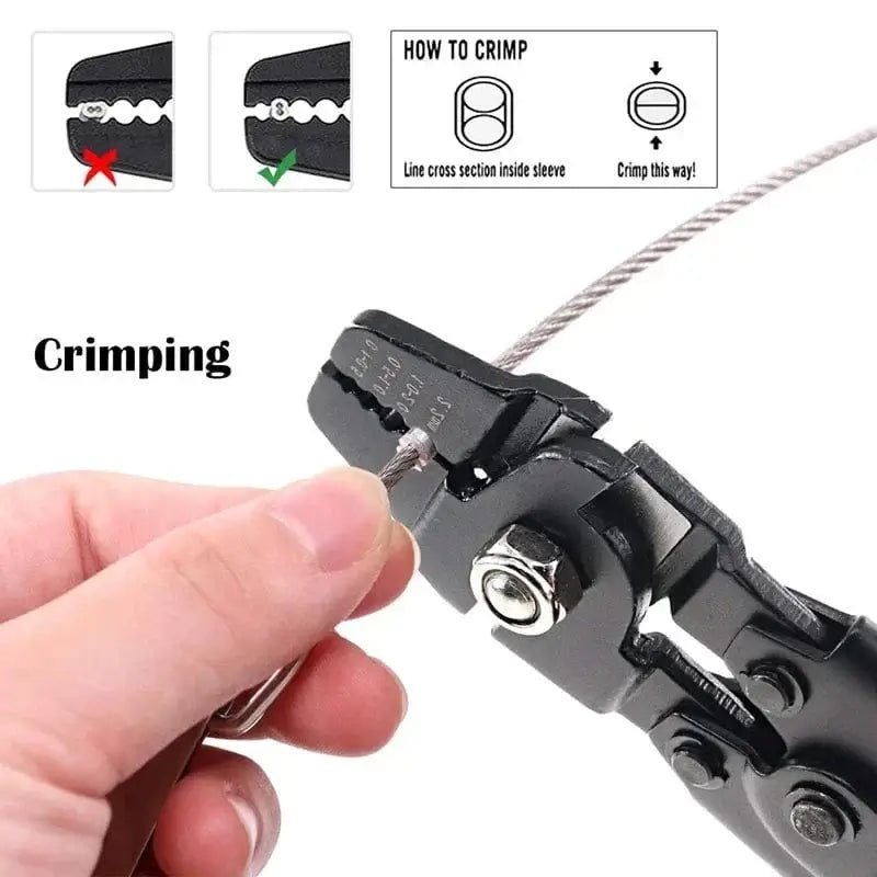 China China Stainless Steel Fishing Pliers Wire Rope Crimping Tool with 150Pcs Ferrule Crimping Loop Kit for Crimpers & Crimping Sleeves Kit