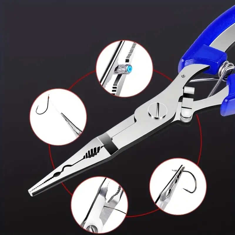 China China Stainless Steel Fishing Pliers with Non-Slip Handle and Hook Remover - Durable and Multifunctional Fishing Scissors