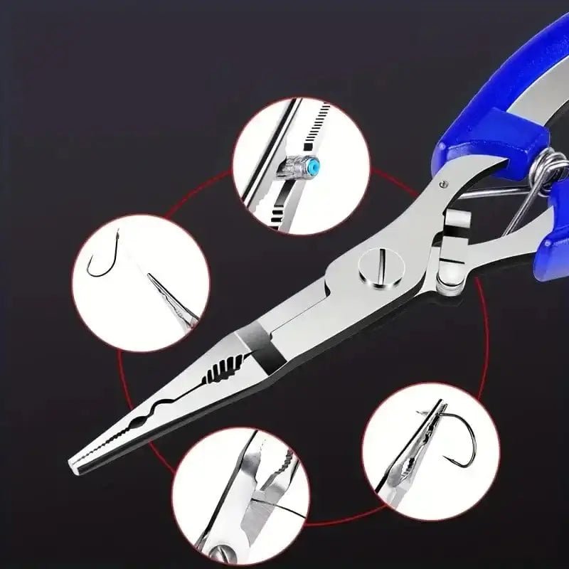 China China Stainless Steel Fishing Pliers with Non-Slip Handle and Hook Remover - Durable and Multifunctional Fishing Scissors