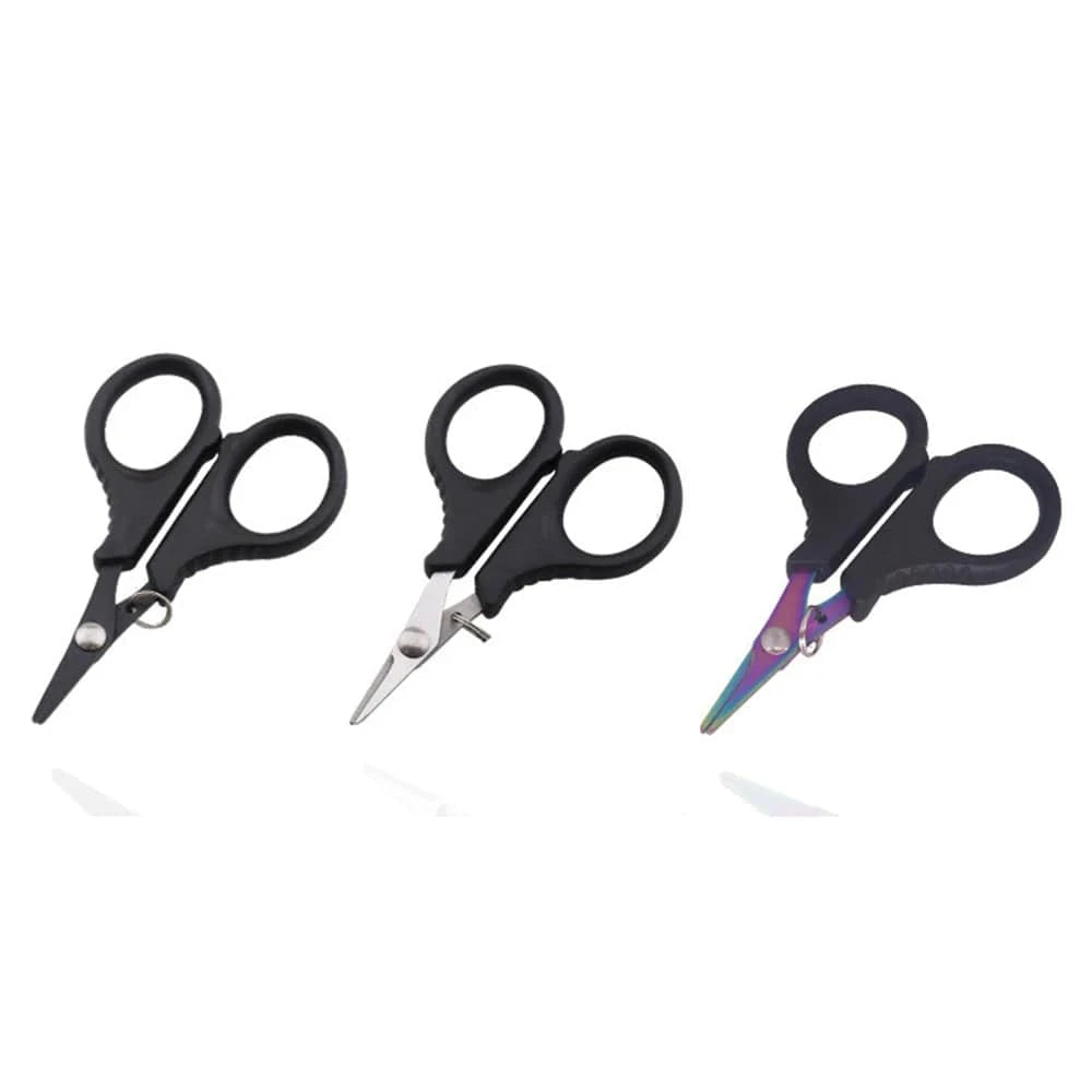 China China Stainless Steel Fishing Scissor Portable Scissor Plier Cut PE line Braid Line Cutter Plies Carp Fishing Tools Accessories