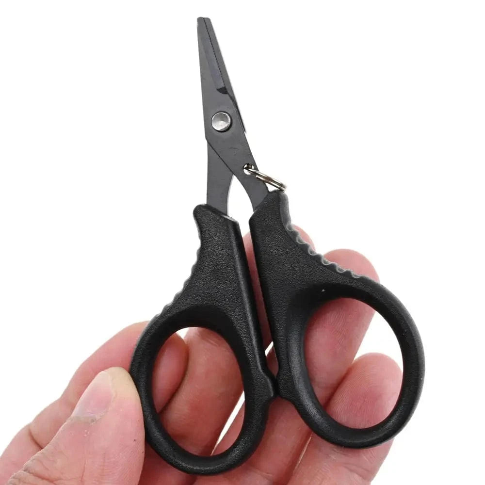 China China Stainless Steel Fishing Scissor Portable Scissor Plier Cut PE line Braid Line Cutter Plies Carp Fishing Tools Accessories