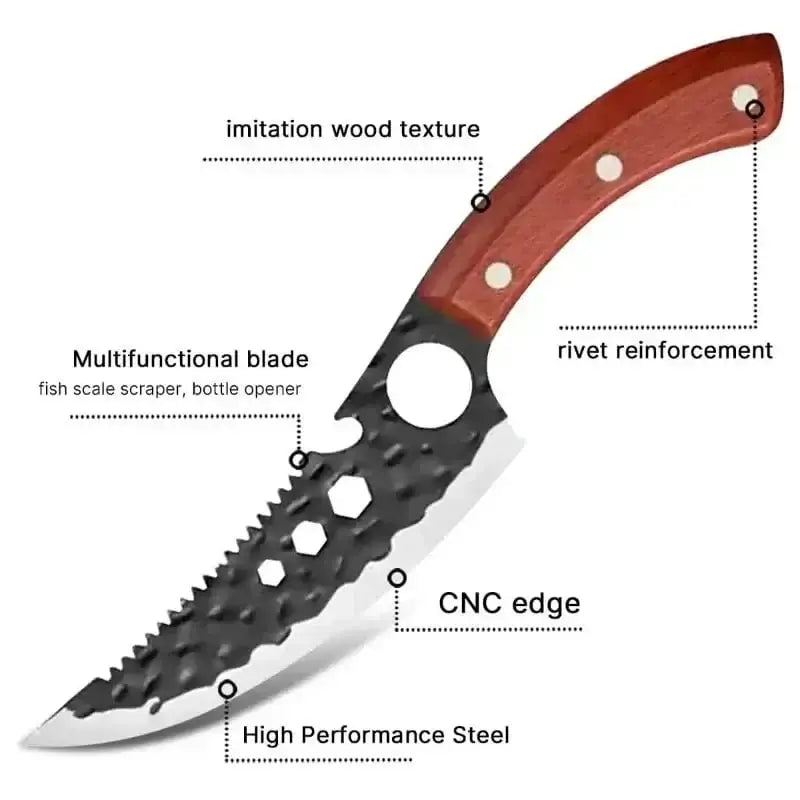 China China Stainless Steel Handmade Forged Knife Kitchen Chef Boning Knives Fishing Knife Meat Cleaver Butcher Knife Kitchen Accesories