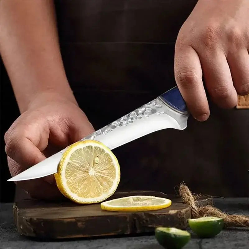 China China Stainless Steel Kitchen Chef Boning Knifes Handmade Fishing Knife Meat Cleaver Butcher Knife with knife Cover Kitchen Supplies