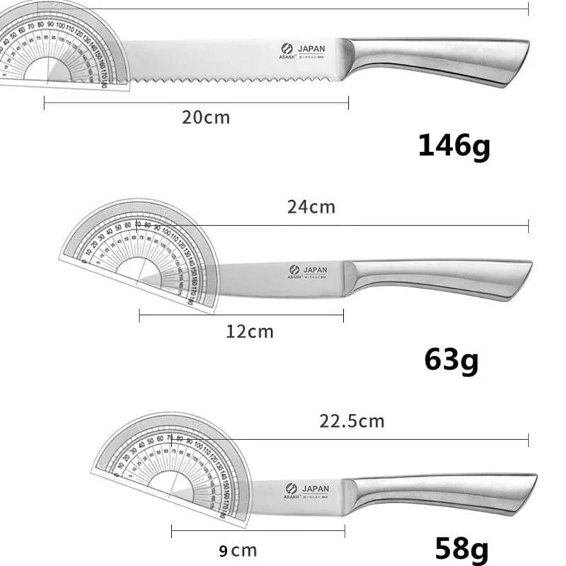 China China Stainless Steel Kitchen Knife Kitchen Knives Set Chef Knives Sets Chef Slicer Paring Bread Utility Knife Scissors Sharpener