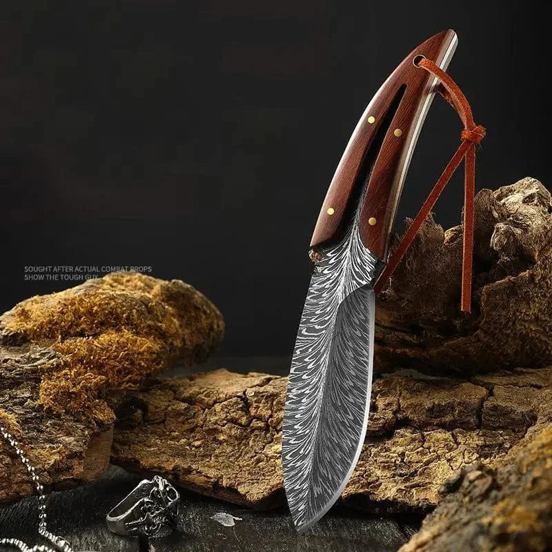 China China Stainless Steel Utility Knife Kitchen Boning Knife with Sheath Cleaver Barbecue Cutting Fishing Knife Paring Cooking Tools