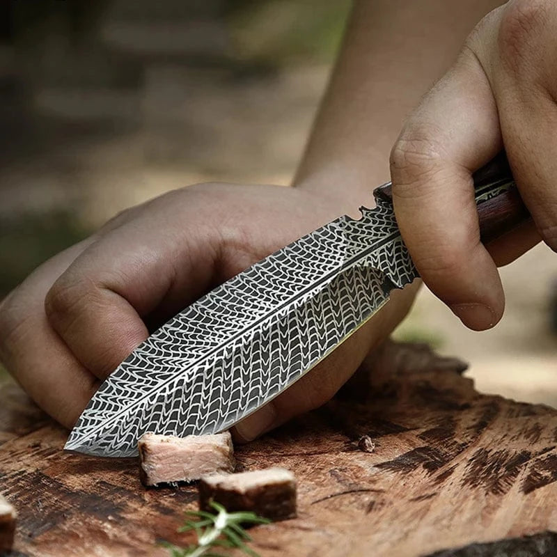 China China Stainless Steel Utility Knife Kitchen Boning Knife with Sheath Cleaver Barbecue Cutting Fishing Knife Paring Cooking Tools