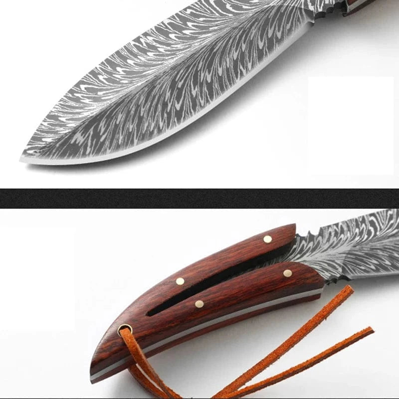 China China Stainless Steel Utility Knife Kitchen Boning Knife with Sheath Cleaver Barbecue Cutting Fishing Knife Paring Cooking Tools
