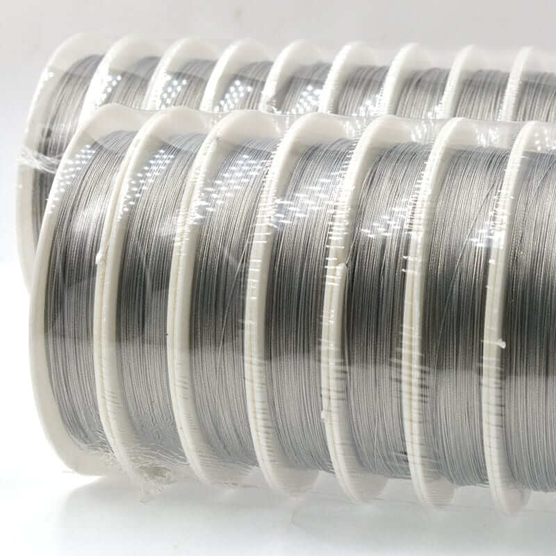 China China Stainless Steel Wire 0.3/0.38/0.45/0.5/0.6/0.7/0.8mm Never Fade Wire Cord Line Handmade DIY for Jewelry Making Bracelet&Necklace