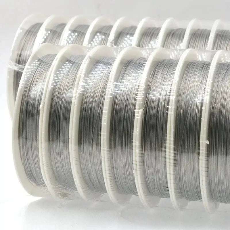 China China Stainless Steel Wire 0.3/0.38/0.45/0.5/0.6/0.7/0.8mm Never Fade Wire Cord Line Handmade DIY for Jewelry Making Bracelet&Necklace