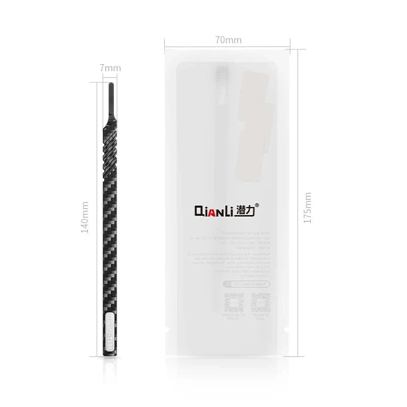 China China Standard Set QIANLI TX01 Carbon Fibre Back Cover Glass Remover Disassembly Repair Knife Set Phone Motherboard Chip Glass Glue Remove Tool Kit