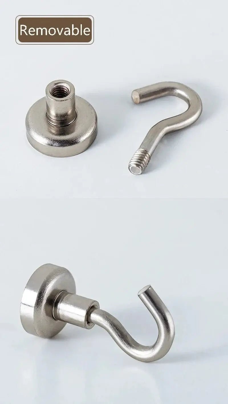 China China Strong Powerful Round Neodymium Magnet Hook Salvage Magnet Sea Fishing Equipments Holder Pulling Mounting Pot with Ring Hooks