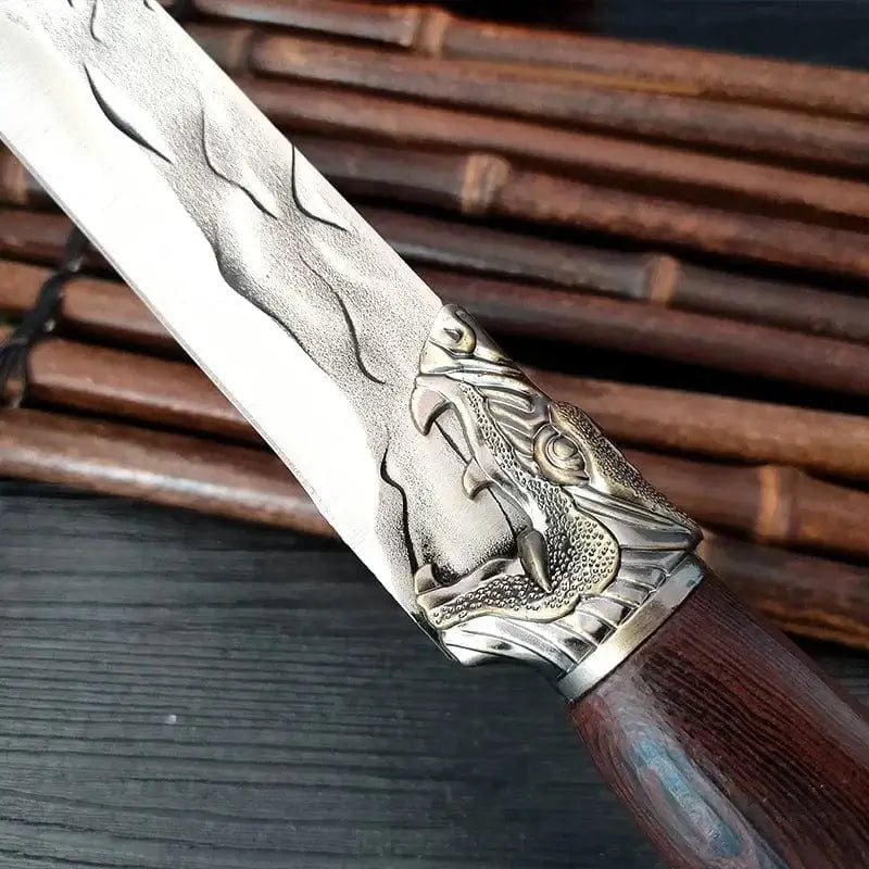 China China Style A with cover 7 inch Forged Stainless Steel Kitchen Knife Handmade Chef Butcher Fishing Knife Wooden Handle Cleaver Meat Cooking Knives