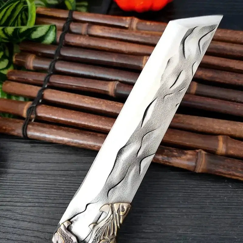 China China Style A with cover 7 inch Forged Stainless Steel Kitchen Knife Handmade Chef Butcher Fishing Knife Wooden Handle Cleaver Meat Cooking Knives