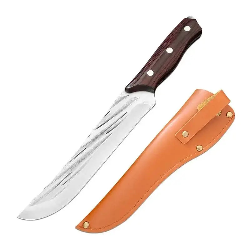 China China Style C with cover / CHINA 5Cr15Mov Stainless Steel Forged Butcher Knives Set Meat Cleaver Boning Knife Accessories With Holster