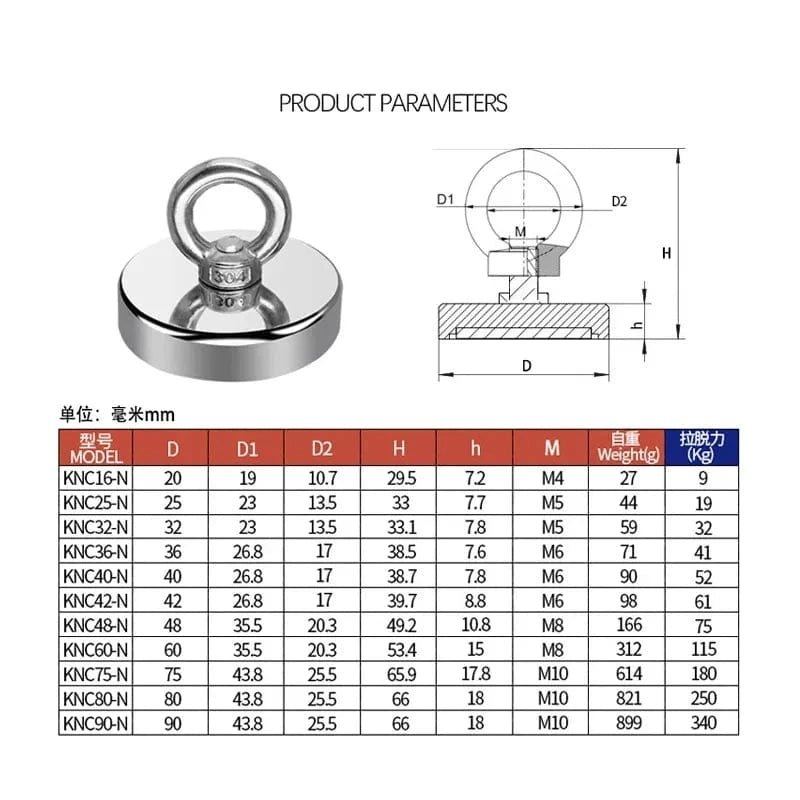 China China Super Magnet Strong Super Powerful Neodymium Magnets N52 Iman Ima Magnetic Fishing Magneat Magnetti Neomidium Imans Search Hook