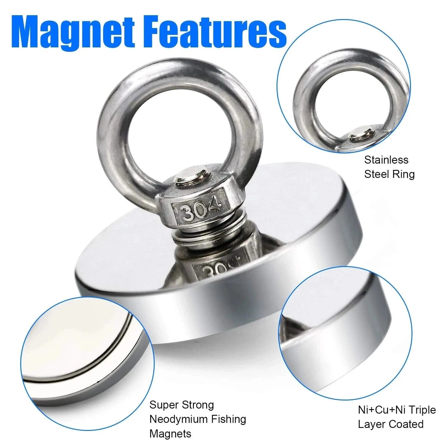 China China Super Magnet Strong Super Powerful Neodymium Magnets N52 Iman Ima Magnetic Fishing Magneat Magnetti Neomidium Imans Search Hook