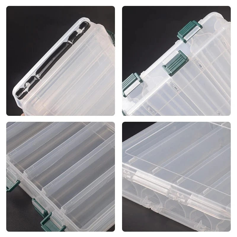 China China TAIYU Double Sided 14/10 Compartment Fishing Tackle Box For Sea Fishing Lure Bait Hook Accessories extra-large space Storage Box