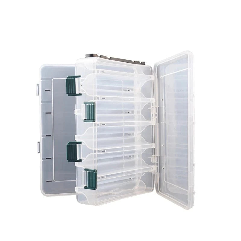 China China TAIYU Double Sided 14/10 Compartment Fishing Tackle Box For Sea Fishing Lure Bait Hook Accessories extra-large space Storage Box