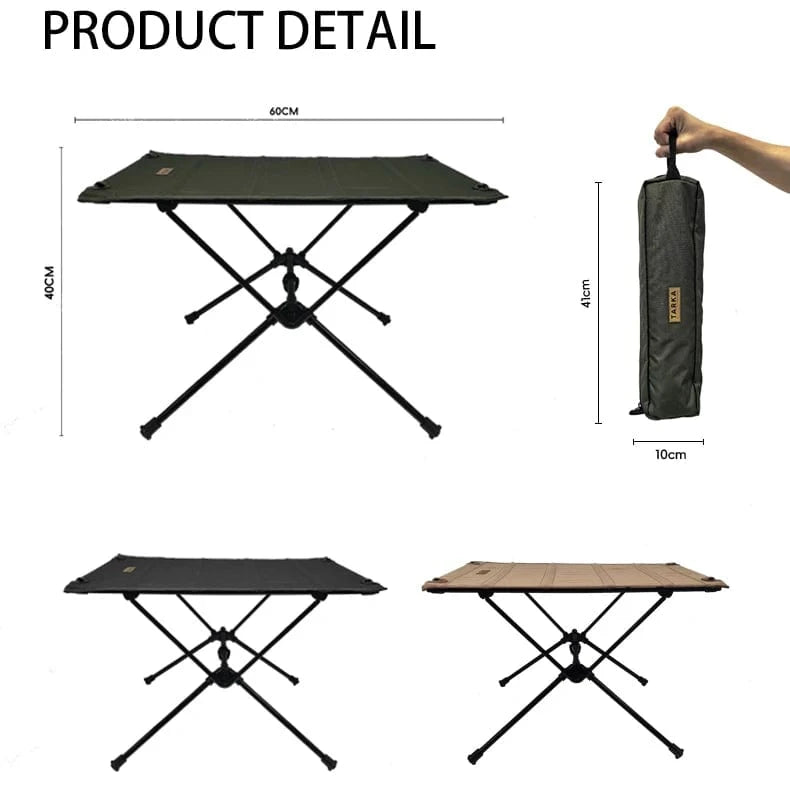China China TARKA Camping Oxford Fabric Table Folding Desk Lightweight Foldable Cloth Tables Outdoor Fishing Picnic Desk Camping Equipment