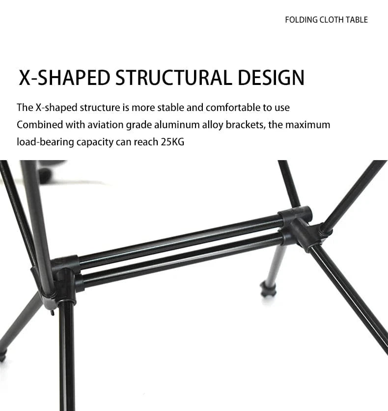 China China TARKA Camping Oxford Fabric Table Folding Desk Lightweight Foldable Cloth Tables Outdoor Fishing Picnic Desk Camping Equipment
