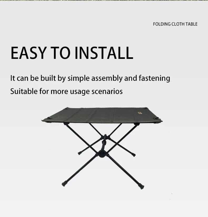China China TARKA Camping Oxford Fabric Table Folding Desk Lightweight Foldable Cloth Tables Outdoor Fishing Picnic Desk Camping Equipment