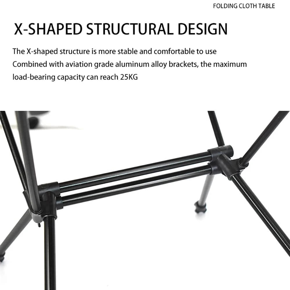 China China TARKA Camping Oxford Fabric Table Folding Desk Lightweight Foldable Cloth Tables Outdoor Fishing Picnic Desk Camping Equipment