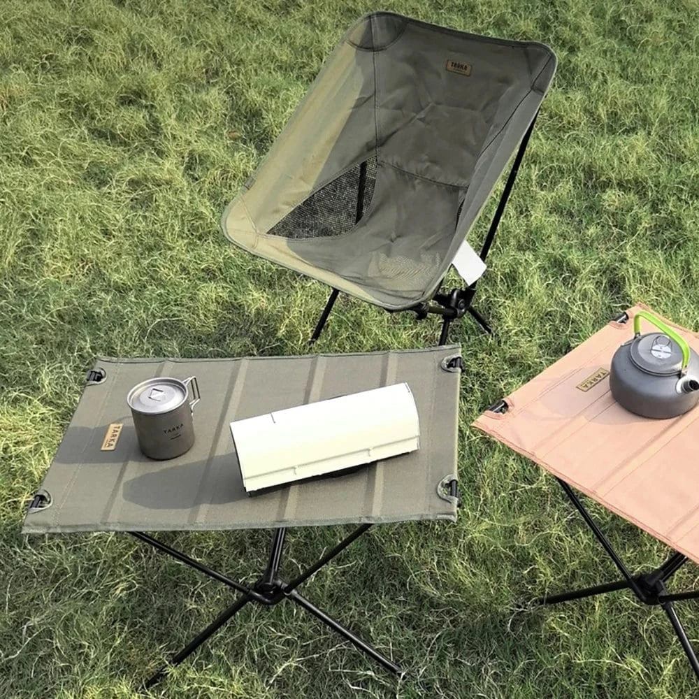 China China TARKA Camping Oxford Fabric Table Folding Desk Lightweight Foldable Cloth Tables Outdoor Fishing Picnic Desk Camping Equipment