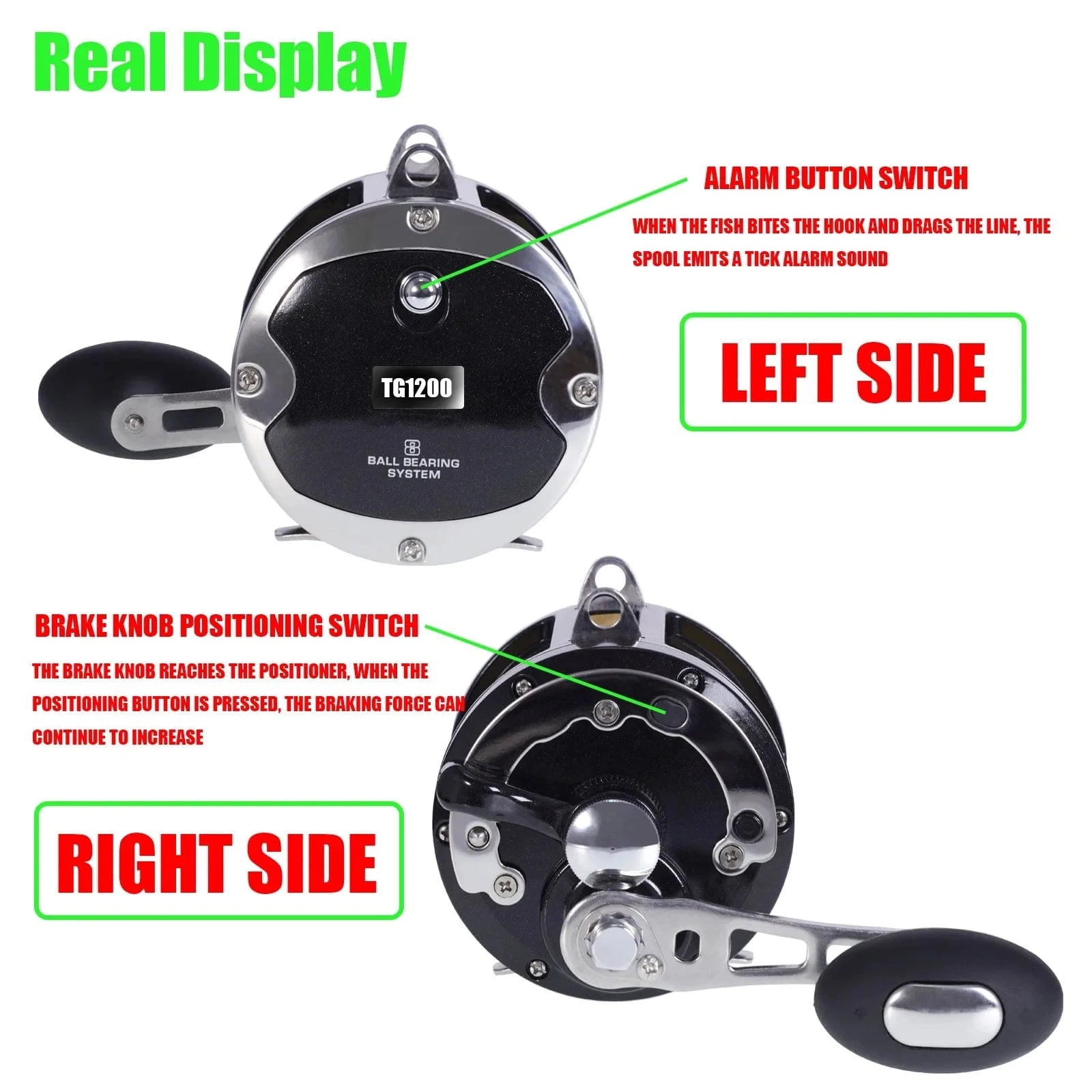 China China TG12000 Trolling Drum Fishing Reels All Aluminum Alloy Body Sea Saltwater Accessories Drag 30KG Jigging Reel Boat Carretilha De Pesca